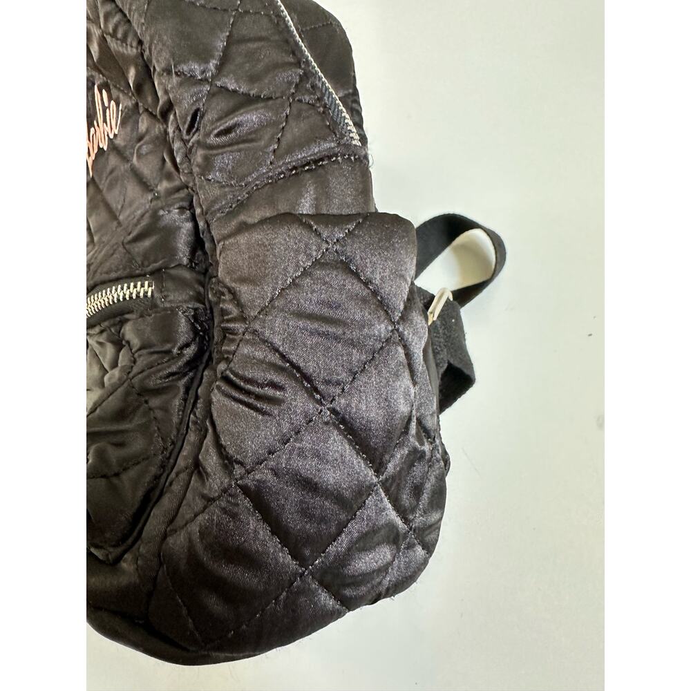 Missguided x Barbie Black Satin Backpack - Picture 10 of 13
